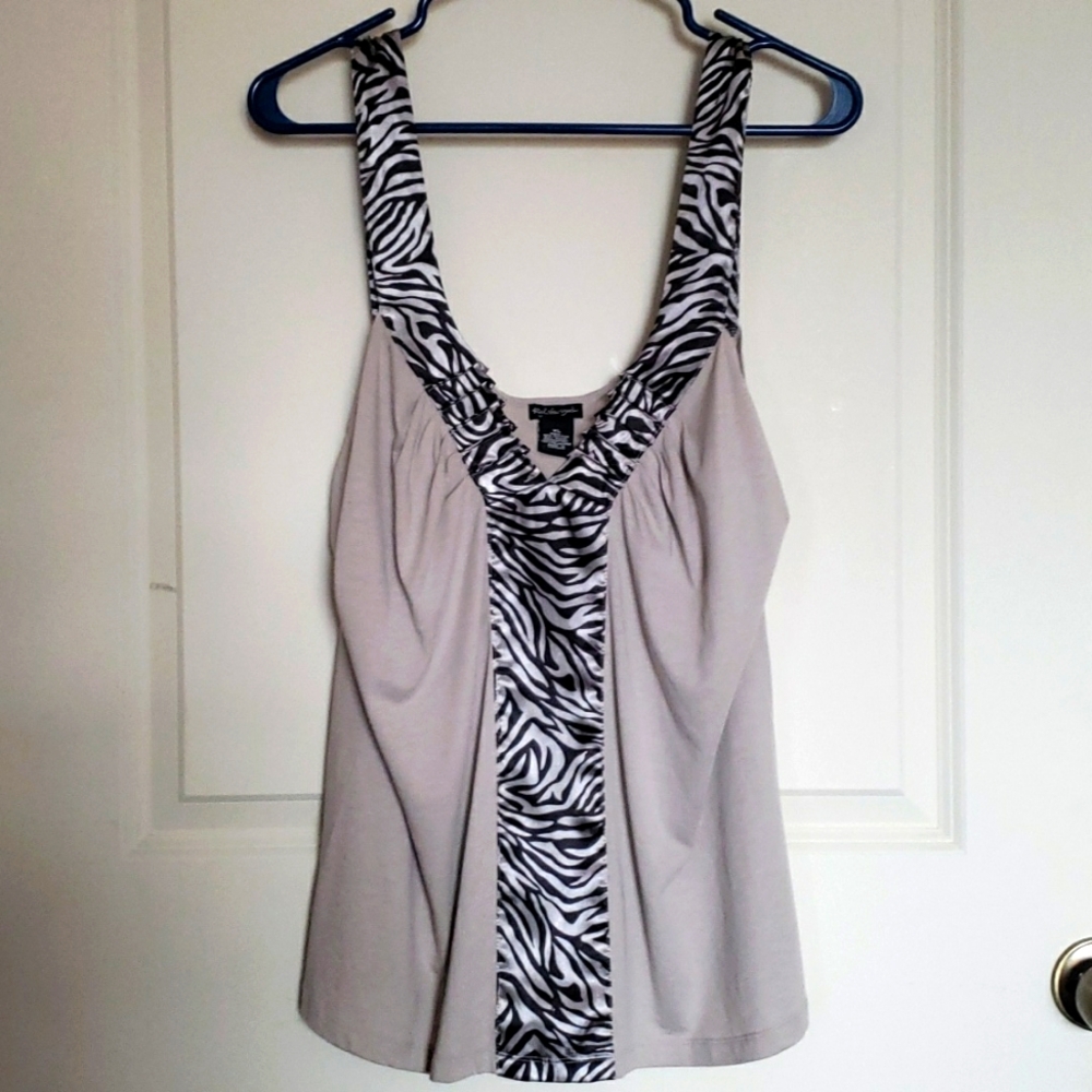 Zebra print tank top